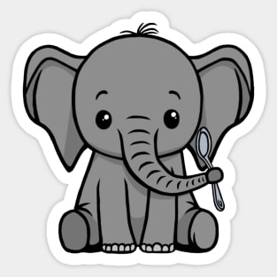 Spoonie elephant Sticker